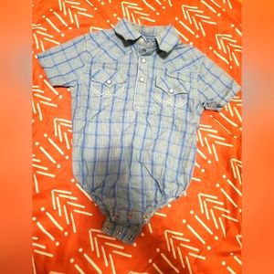 Wrangler Plaid 24 mo onsie